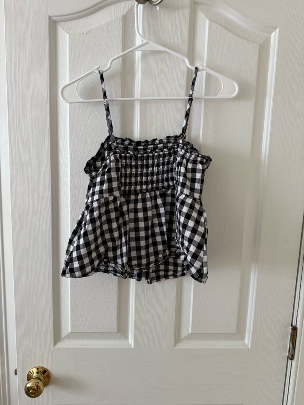 love on a hanger Black & White Gingham Peplum Cami - Picture 4 of 5